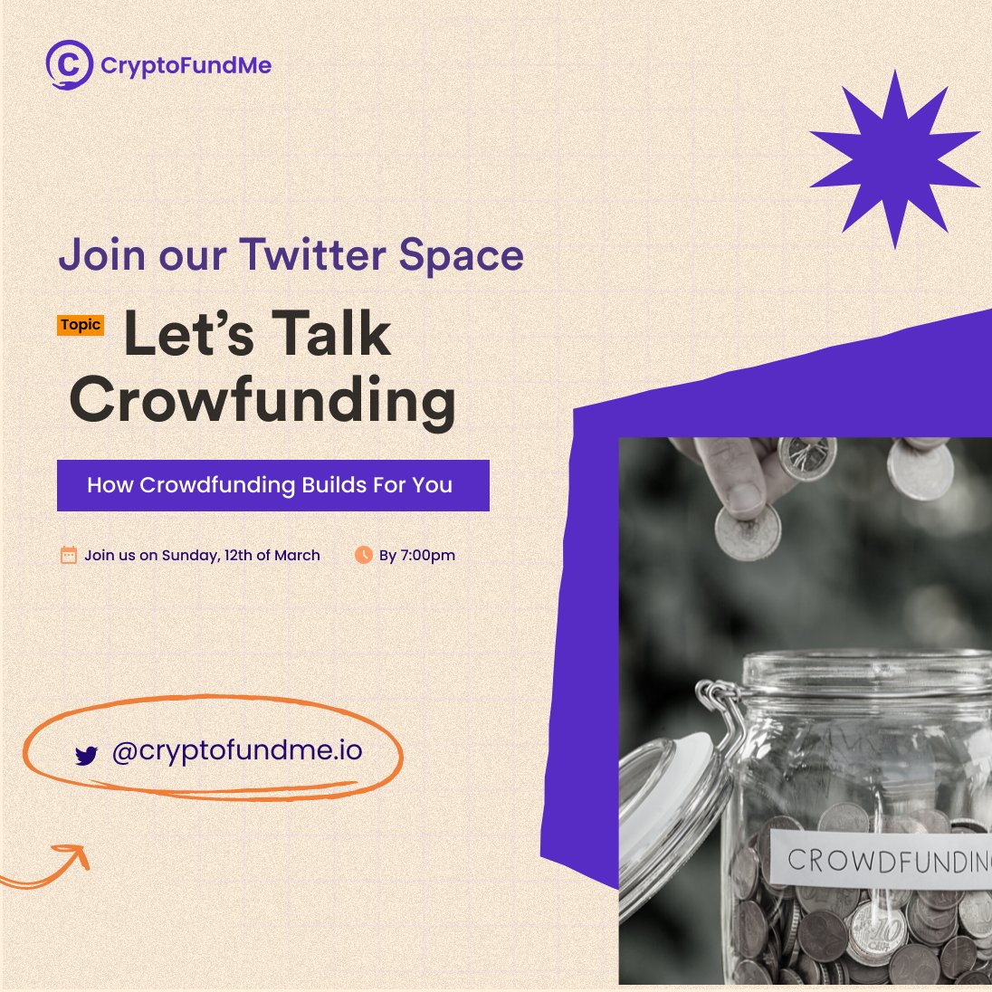 Join us on March 12th at 7pm on Twitter Space for an engaging panel discussion all about crowdfunding! Learn how crowdfunding builds you and your business, the best ways to leverage it and how to ensure a successful campaign. Don't miss out on this opportunity #Crowdfunding101