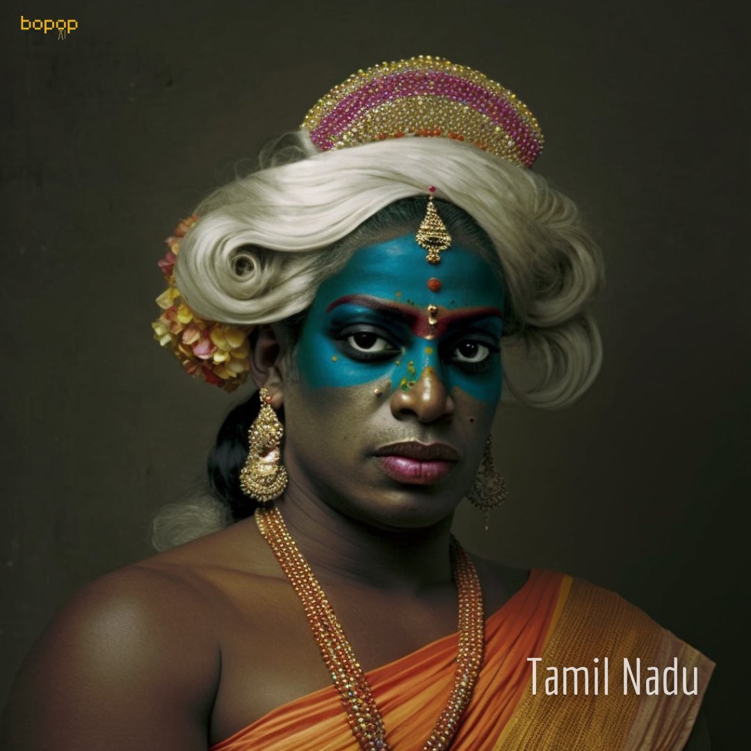 bopopAImedia's tweet photo. 🌈 Reimagining India's States as Drag Queens 🎭 #bopop #drag #india #AIArtwork #ai #midjourney https://t.co/cemTs6GgVh