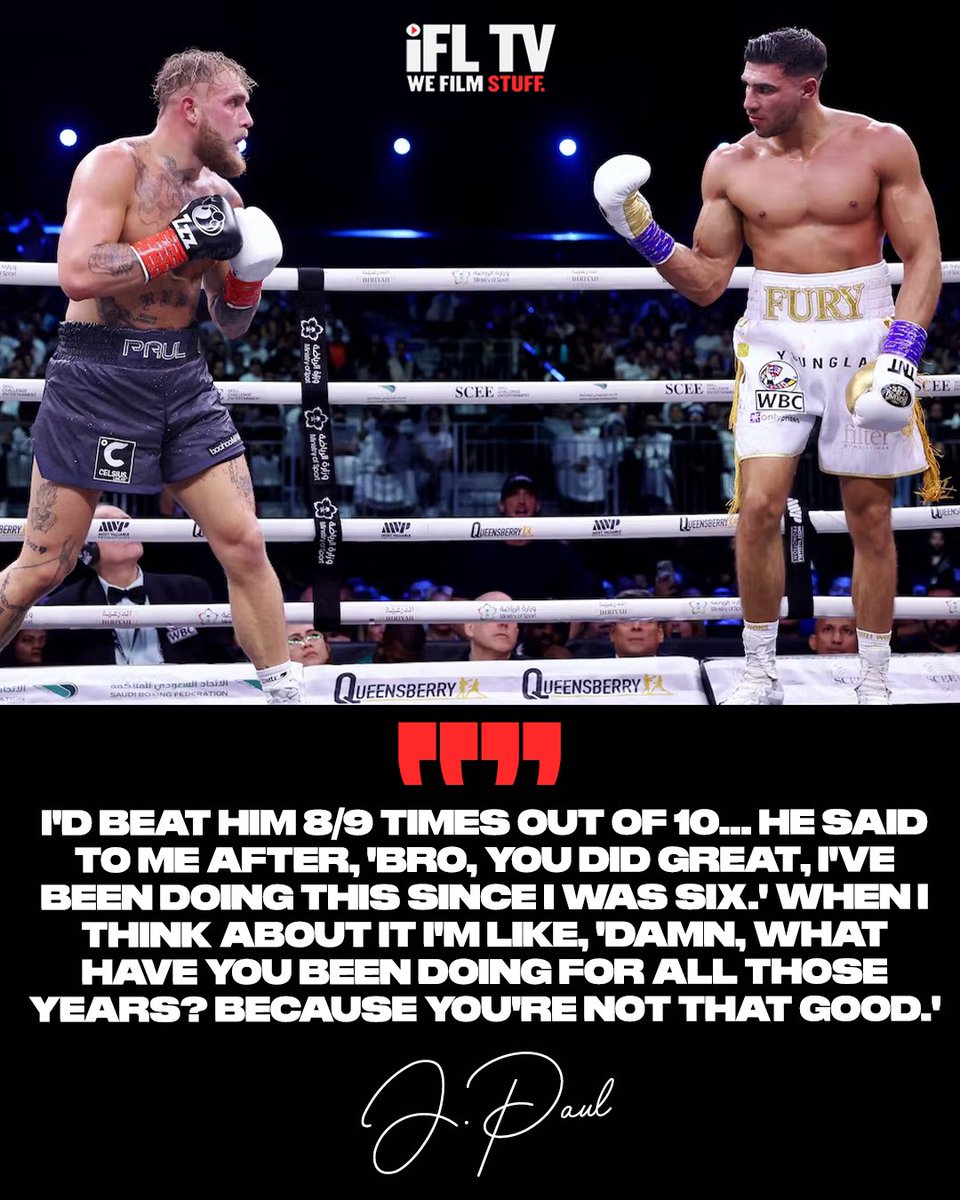 IFLTV's tweet image. Jake Paul believes that he&apos;d beat Tommy Fury &quot;8/9 times out of 10.&quot; 💥

👀 Do you agree?

(Source: IMPAULSIVE YouTube Channel)

#PaulFury #JakePaul #TommyFury #BoxingFans