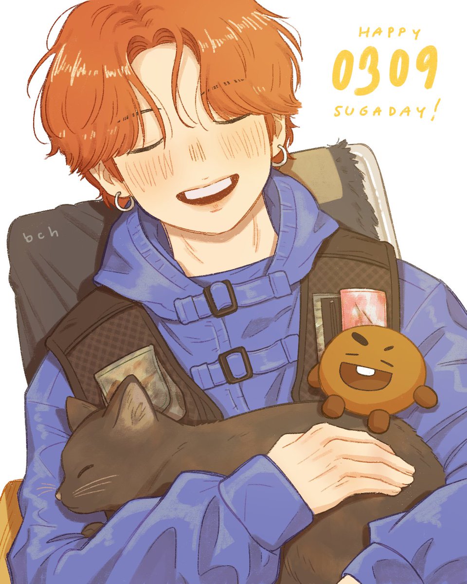 🧡🍰🐱 #HappyBirthdaySUGA #HAPPYSUGADAY