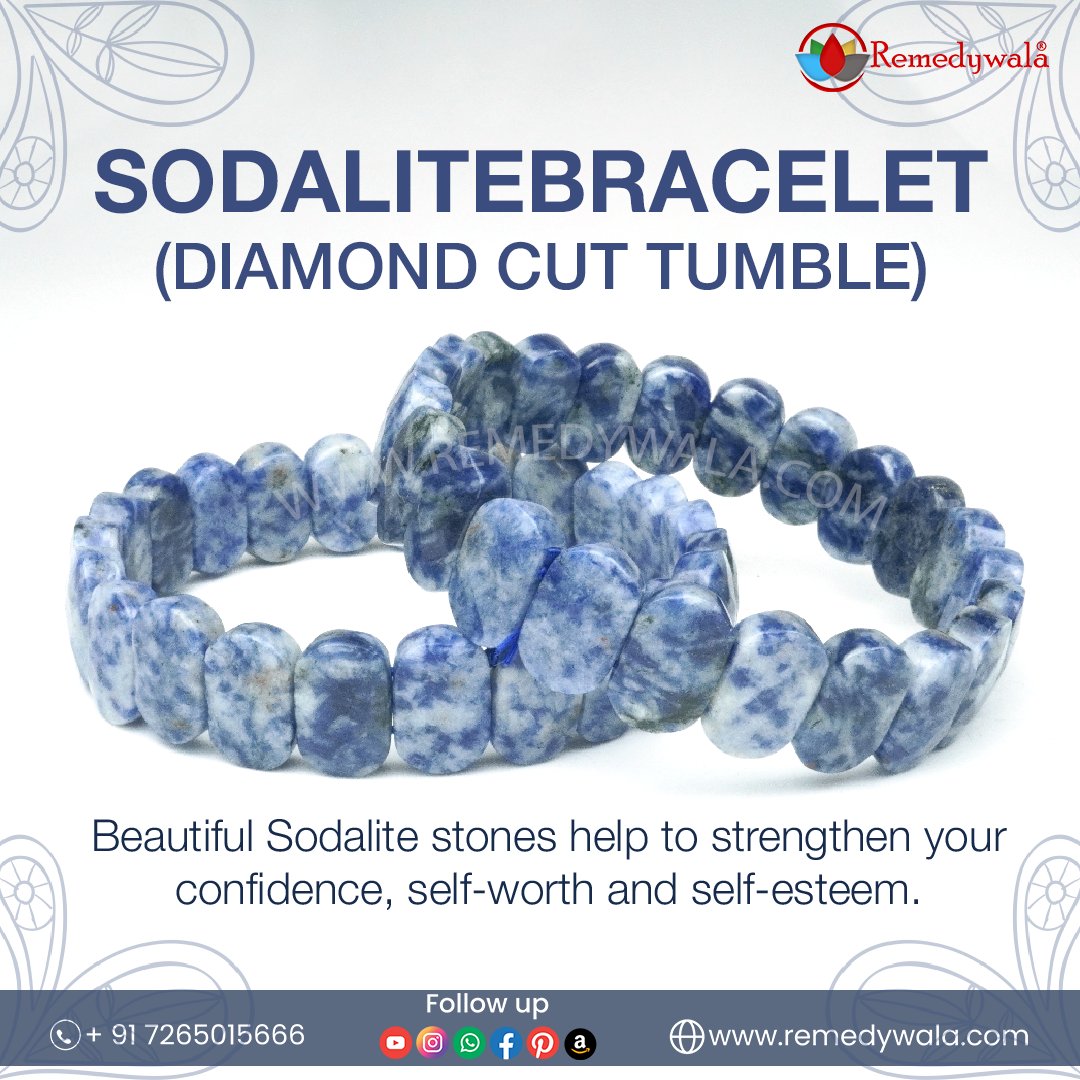 Remedywala Sodalite Bracelet Diamond Cut Tumble Bracelet

✅Buy this product from this link: remedywala.com/product/sodali…

#SodaliteBracelet #SodaliteDiamondCutTumbleBracelet #DiamondCutTumbleBracelet #Sodalitestone #Sodalitecrystal #Sodalitejewelry #braceletlovers #braceletsoftheday