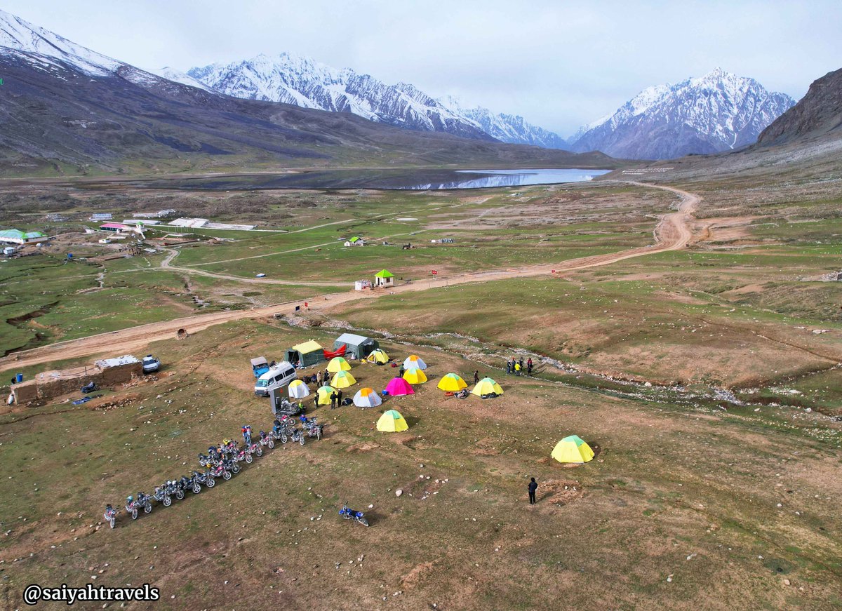 Spending the night on Shandur Pass, the highest polo ground in the world, in our cozy tent. The breathtaking views and fresh mountain air make for an unforgettable experience. #ShandurPass #HighestPoloGround #MountainAdventures #TentLife
pc: @saiyahtravels