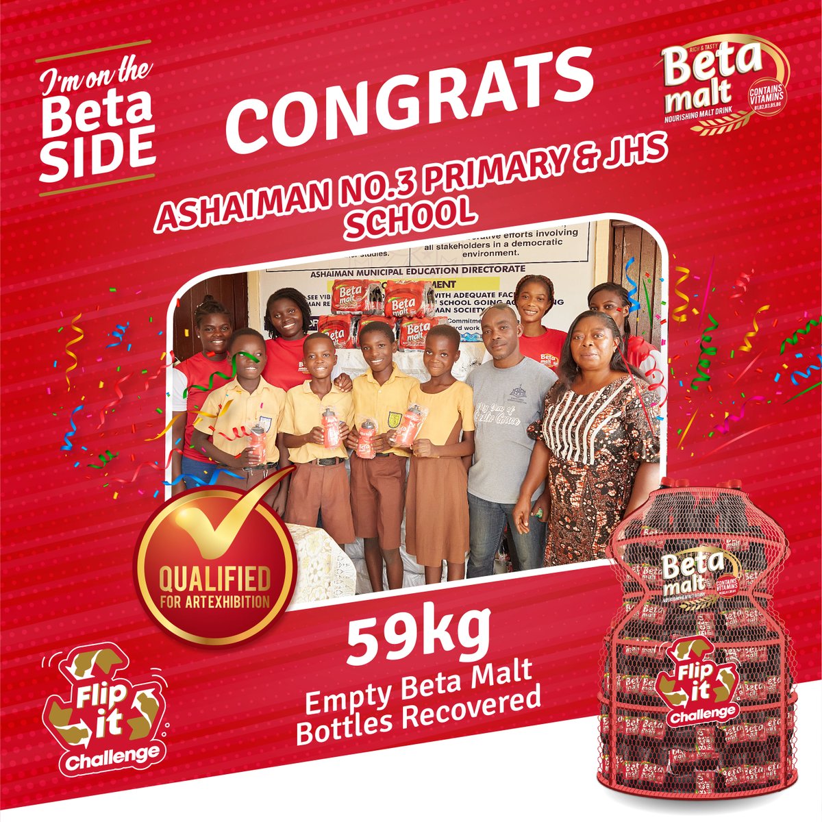 BetaMaltGhana's tweet photo. The Flip It Art Exhibition is happening TOMORROW at 10 am at the Flagstaff House Basic School and we're excited to see these great schools go head to head in a battle of creativity!🤔
#iamonthebetaside #flipitchallenge https://t.co/kfWue8HBbc