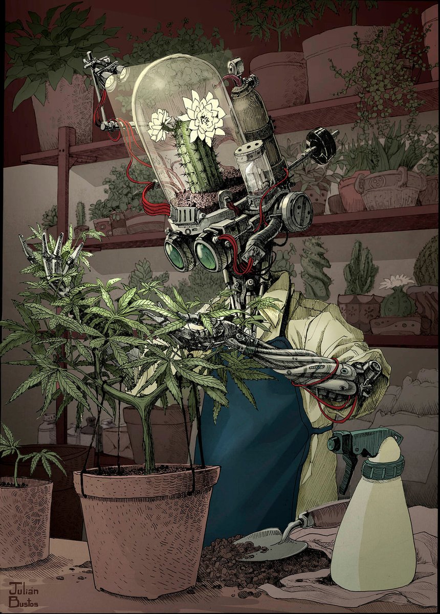 cannabishub's tweet image. 🖼 "The Spirit That Loved A Plant"
👨🎨 julian.bustos.art 
#maryjane #indica #sativa #weed #marijuana #growyourown