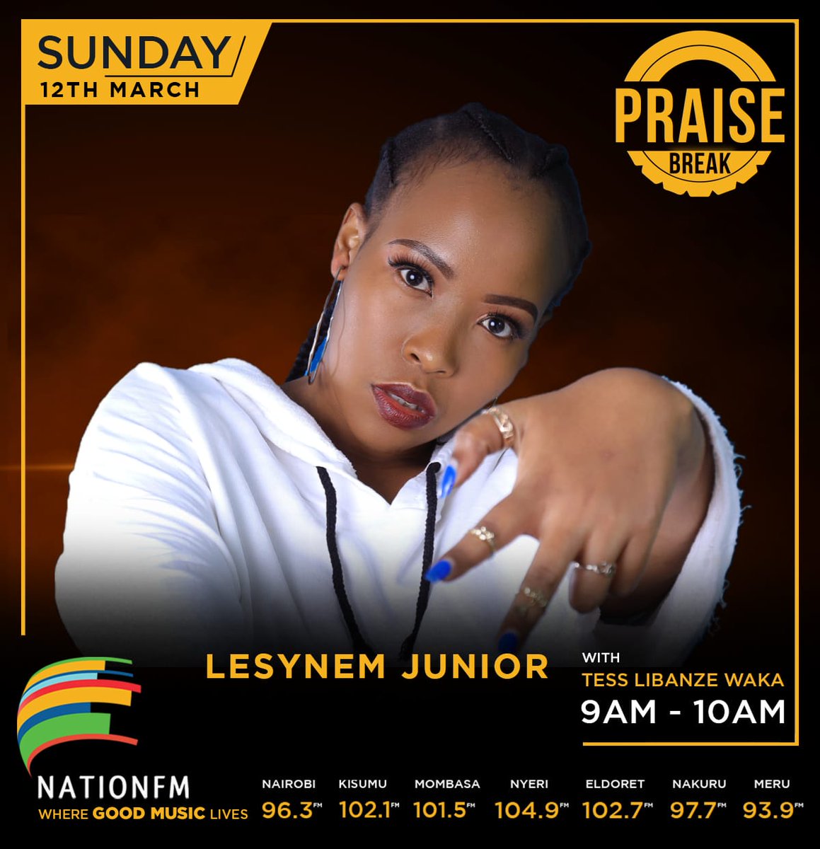 lesynemjunior's tweet photo. You're girl will be on Nation Fm this Sunday with @tesslibanzewaka from 9am-10am Tune in #SundayBreak 12th March. https://t.co/ciik509XKv