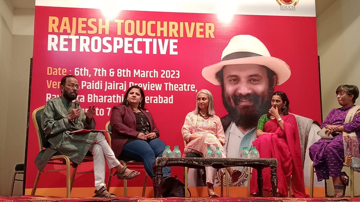sunitha krishnan (@sunita_krishnan) on Twitter photo My favourite panel during the 3days #RajeshTouchriverRetrospective was the #WomenInCinema panel with <a href="/SunithaTati/">Sunitha Tati</a> <a href="/IamNiharikaK/">Niharika Konidela</a> <a href="/tarunataurani/">Taruna Taurani</a> & #LRavichander. As a moderator I found it respectful, insightful and hopeful. Thanks to each of my panelist for their rich inputs. My favourite panel during the 3days #RajeshTouchriverRetrospective was the #WomenInCinema panel with <a href="/SunithaTati/">Sunitha Tati</a> <a href="/IamNiharikaK/">Niharika Konidela</a> <a href="/tarunataurani/">Taruna Taurani</a> & #LRavichander. As a moderator I found it respectful, insightful and hopeful. Thanks to each of my panelist for their rich inputs.