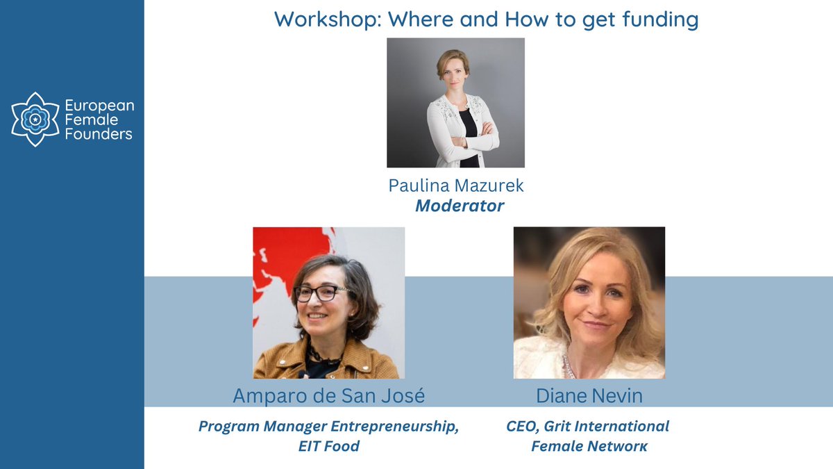 Our next session in the 1st European Female Founders Summit is more interactive and focused on funding   
Tune in online to get the unique perspective of our guest experts 
webcast.ec.europa.eu/empowering-fem…
#femalefounders #europe