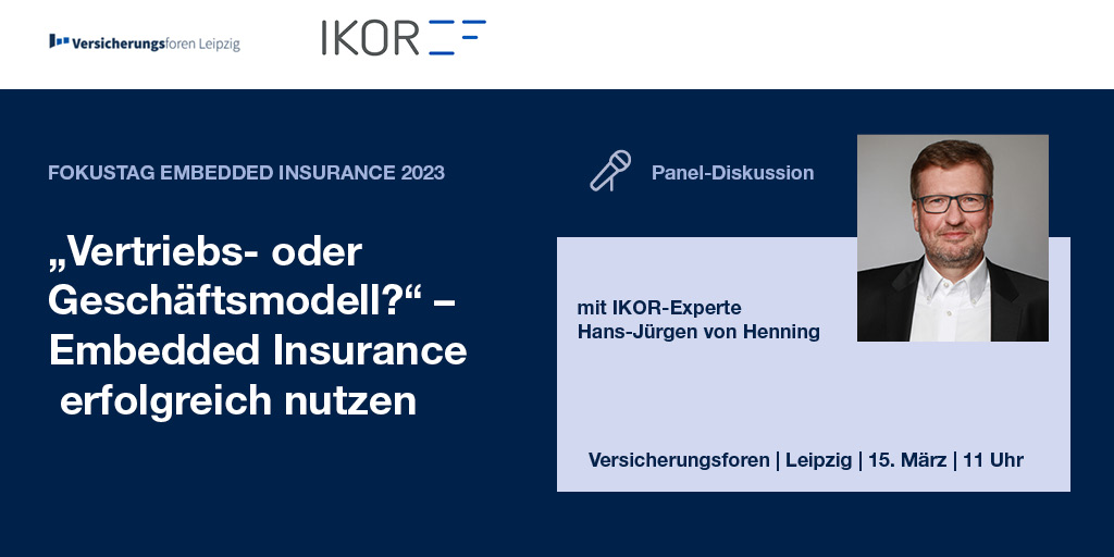 🎳🏁 Wie #Versicherungen mit #EmbeddedInsurance die Kundenschnittstelle besetzen: 
Über Herausforderungen, Best Practices &amp; Lösungen diskutiert #IKOR-Experte von Henning auf einem Panel der <a href="/VersicherungVFL/">Versicherungsforen</a>:  
🎬 🎤 15. März | Leipzig! 
🙃 Zum Event 👇
versicherungsforen.net/veranstaltunge…