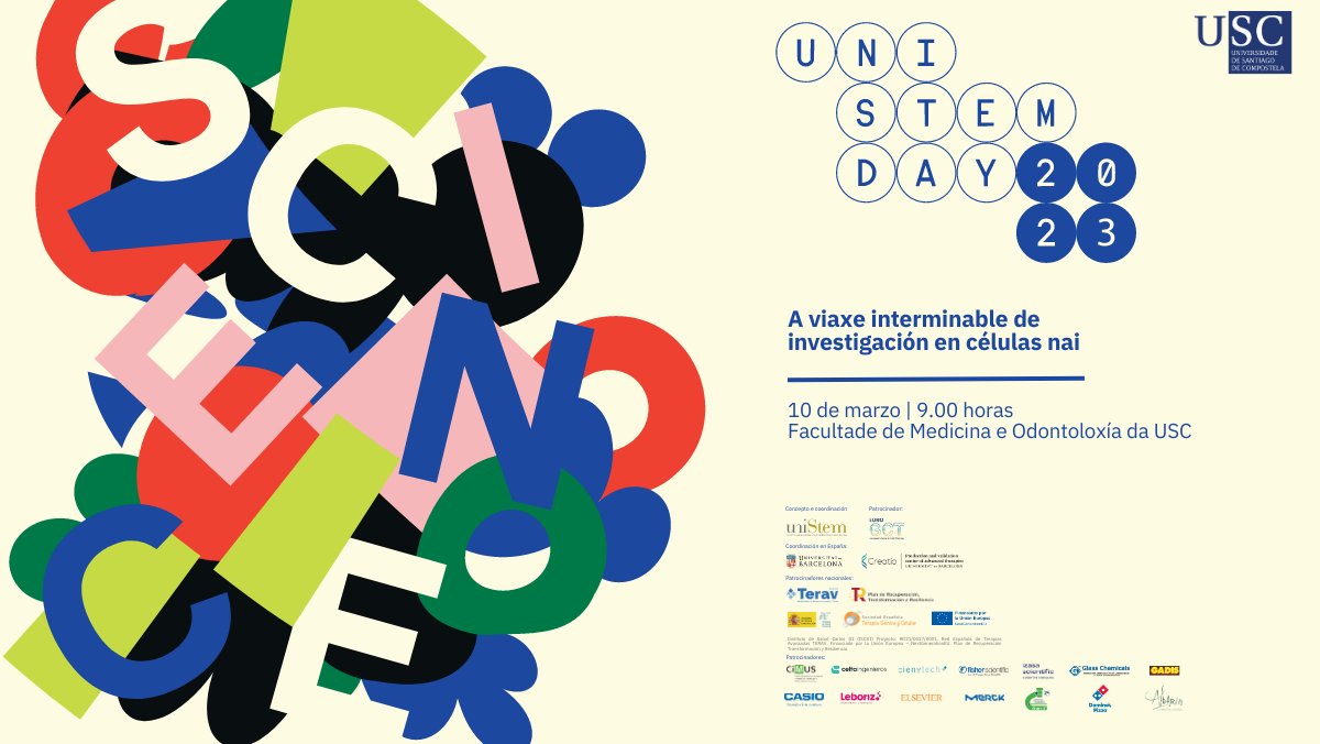 #UniStemDay2023
3⃣7⃣0⃣ estudiantes de toda Galicia participarán mañana en el mayor evento de divulgación científica sobre células madre y terapia celular.
Últimos avances, fakenews y juegos interactivos integrarán el programa organizado por @UnistemSantiago.