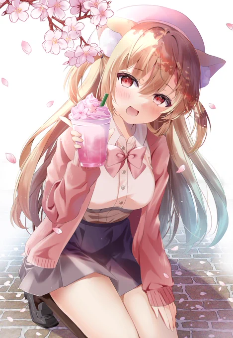 「一口飲みます?…間接キスになっちゃうけど」 