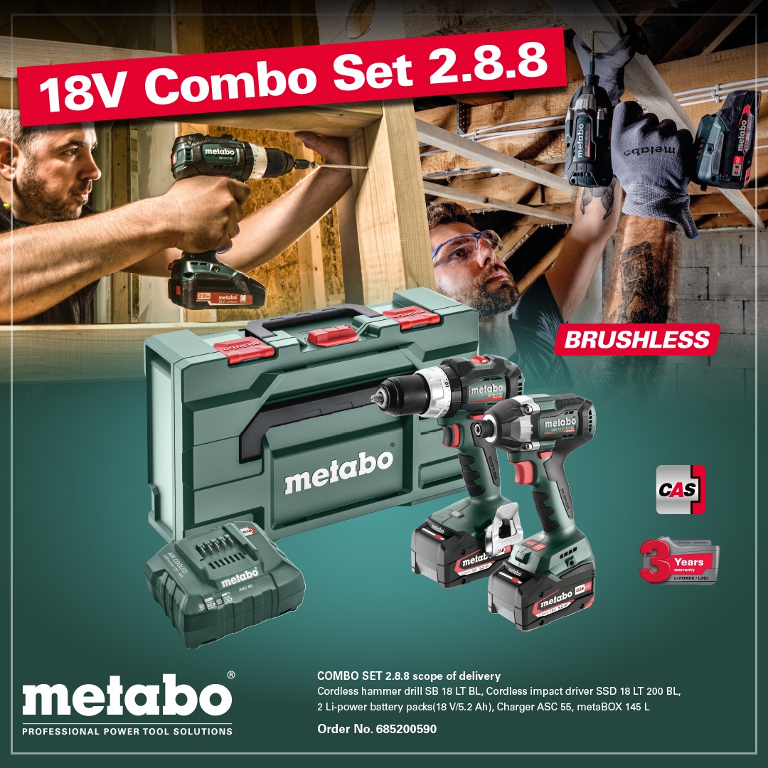 HIPMagazine's tweet image. The @metabo_uk new LT Comboset 2.8.8 for £260 Inc Vat is a great offer! 🤩⁠

BUY NOW through one of Metabo&apos;s dealers on the metabo.co.uk website 🙌⁠
⁠
#metabo #metabouk #metabopowertools #HIPmagazine⁠
⁠
AD