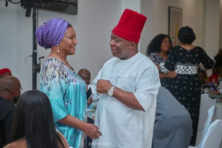 SenVictorUmeh's tweet photo. I joined my colleagues (newly elected Senators) and Members elect of the House of Representatives under the Labour Party in a get-together dinner hosted by our Leader @PeterObi yesterday in Abuja. https://t.co/NBl5RxHwNH