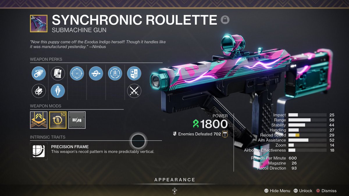 sc0nesandc0ffee's tweet photo. I’m obsessed with this SMG.
Like, I barely ever take it off.
#destiny2 #neomuna #terminaloverload https://t.co/qKTf8RlbNT