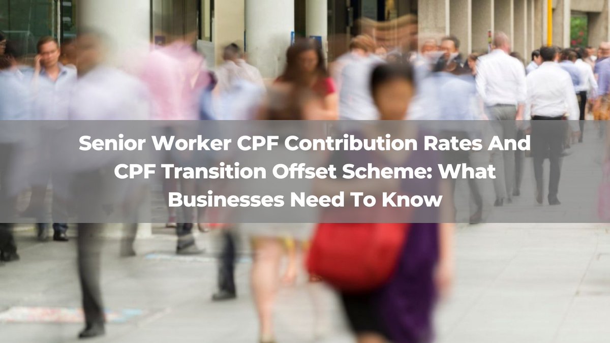 Employers would be required to pay an additional 0.5% to workers aged 55 to 70, starting in 2024. 

Read more here: dollarsandsense.sg/business/senio…

#DollarsAndSenseBusiness #CPFContributions #CPFTransitionOffset #SeniorWorker #Singapore #Finance