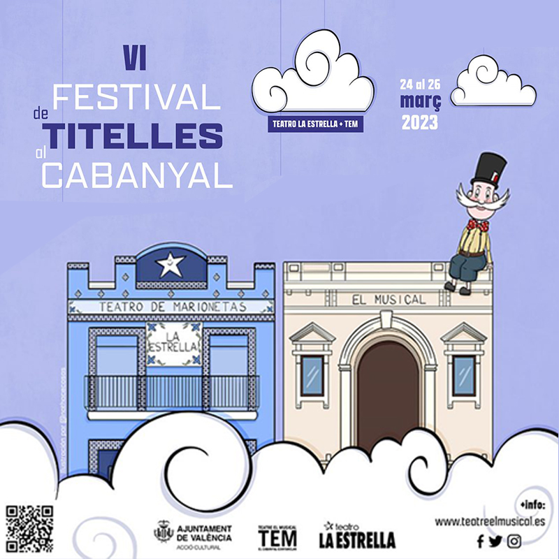 Acipmar's tweet photo. VI FESTIVAL DE TITELLES DEL CABANYAL-CANYAMELAR
TEM + TEATRO LA ESTRELLA
FECHA: 24, 25 y 26 de marzo
Toda la info 👉 https://t.co/vOT35LzQLu 
#sociosacipmar #acipmar https://t.co/w8ERY6MERk