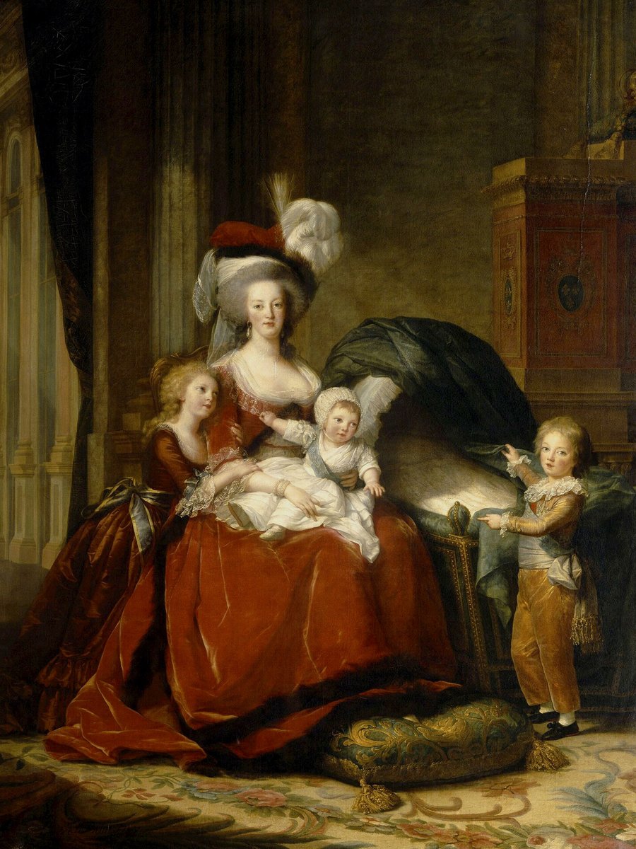 CVersailles's tweet photo. 🌍 You may be familiar with this painting of Marie-Antoinette and her children, but did you know that it was inspired by a portrait of another queen? 👇 https://t.co/okODfUW2cd