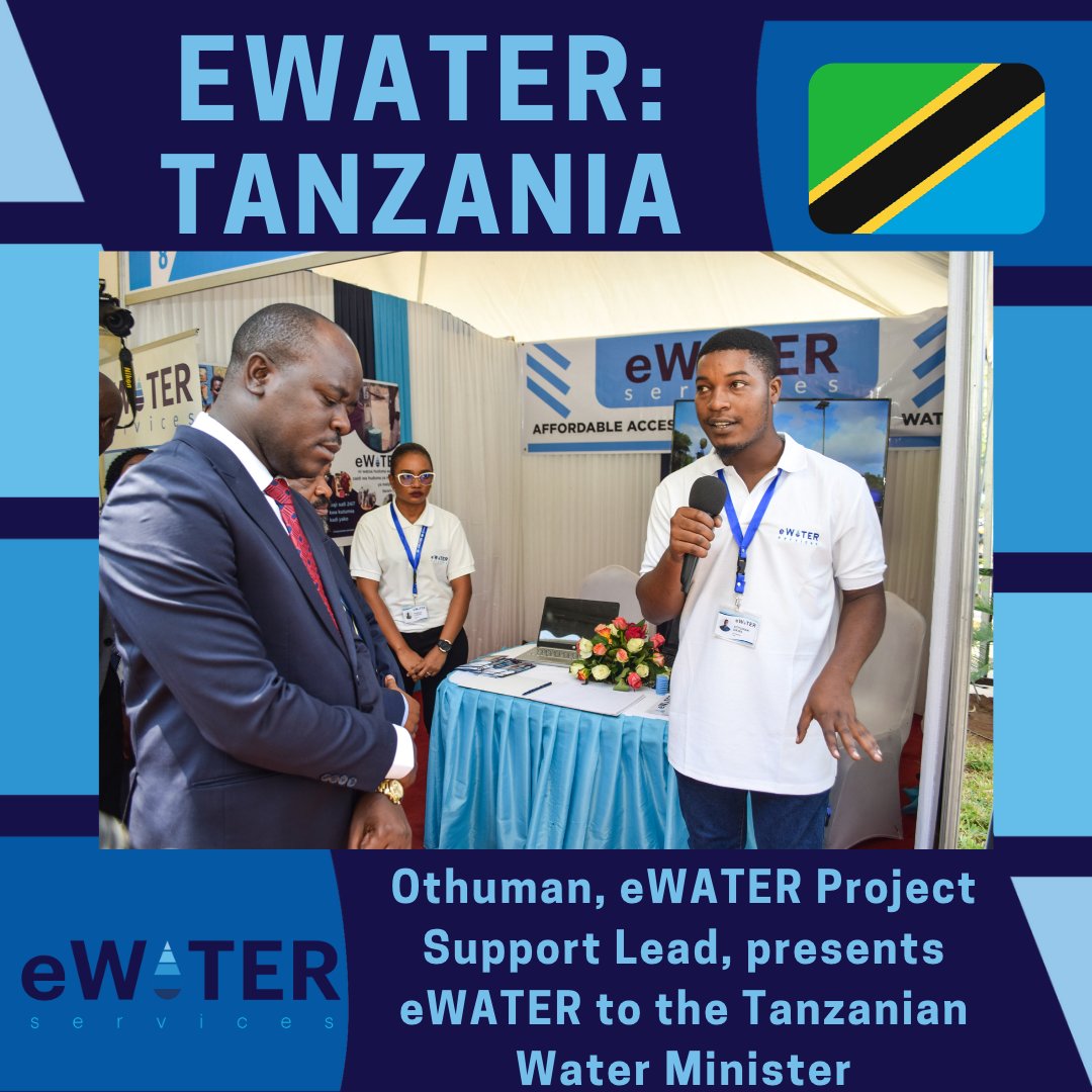 _eWATER's tweet photo. Our team are currently at the Water Institute's 2nd International conference in Dar Es Salaam. Here, Othuman, our Project Support Lead Tanzania, talks with the Water Minister of Tanzania about everything eWATERservices.
#water #team #ewaterservices #ewater #daressalaam https://t.co/OcBAuq64dr