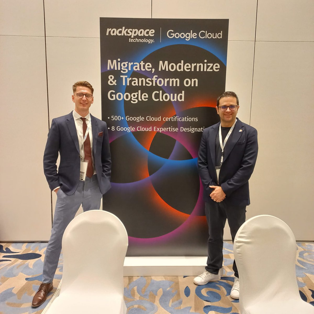 Rackspace_EMEA's tweet photo. Exciting day at @IDC Cloud and Data Centre Roadshow in Riyadh last week! Oliver Lee-Stevens delivered a fantastic talk on accelerating your journey to @googlecloud with Rackspace Technology. #IDCCloudRoadshow #CloudTechnology #DataCentreSolutions https://t.co/LyYlDg7PYl