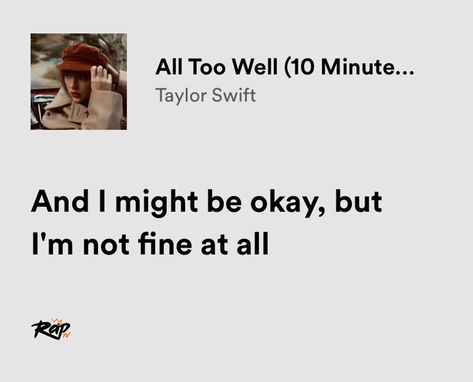 relatable iconic lyrics on Twitter "taylor swift / all too well https//t.co/KgmWtSqhYh" / Twitter