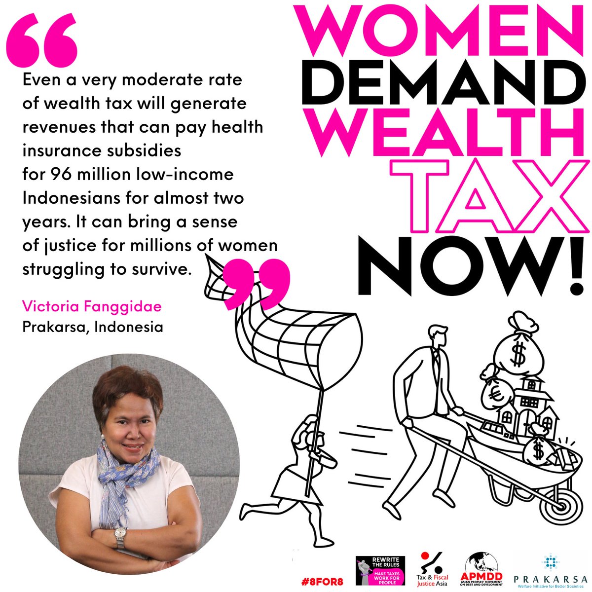 Do join us in the activities of the Global Days of Action on Tax Justice for Women's Rights on March 6 - 17.

Read more here: globaltaxjustice.org/news/gdoa-tax-…

#8for8  #MakeTaxesWorkForWomen  #WealthTaxNow 
#IWD2023  #InternationalWomensDay