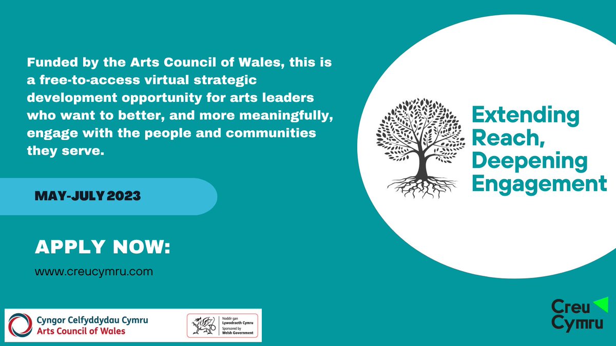 Creu Cymru (@creucymru) on Twitter photo THREAD. Introducing a brand new free to access strategic development opportunity for arts leaders who want to have better, and more meaningfully, engagement with the people and communities they serve. Funded by <a href="/Arts_Wales_/">Cyngor Celfyddydau Cymru | Arts Council of Wales</a> and developed by <a href="/_LisaBaxter/">Lisa Baxter</a> THREAD. Introducing a brand new free to access strategic development opportunity for arts leaders who want to have better, and more meaningfully, engagement with the people and communities they serve. Funded by <a href="/Arts_Wales_/">Cyngor Celfyddydau Cymru | Arts Council of Wales</a> and developed by <a href="/_LisaBaxter/">Lisa Baxter</a>