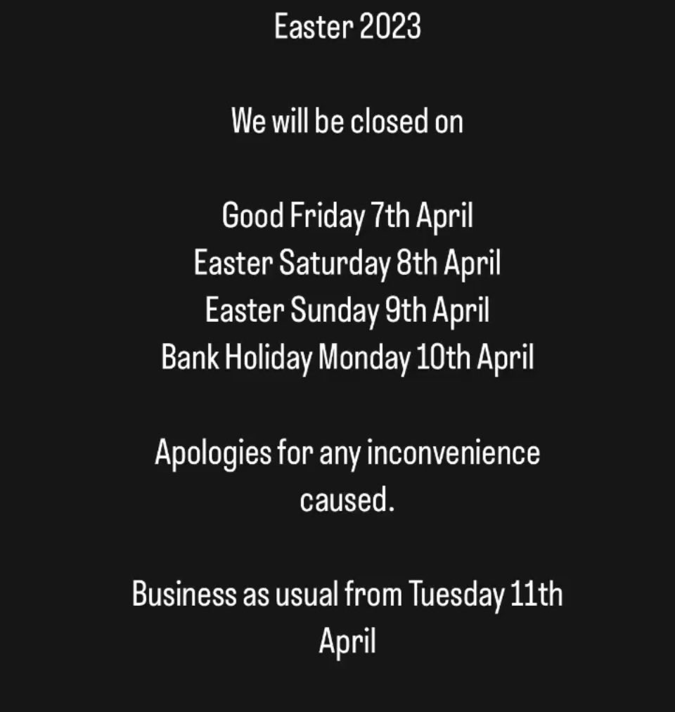 Easter Opening Hours 2023