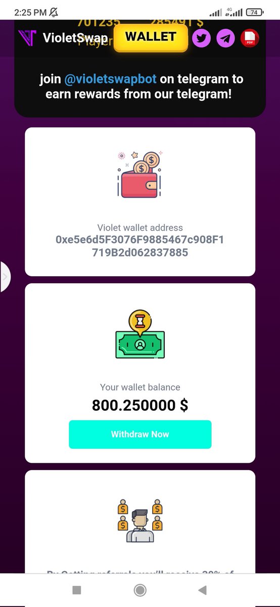 <a href="/Violet_swap/">Violetswap</a> 
Dear sir my widraw not received to me 3 days later