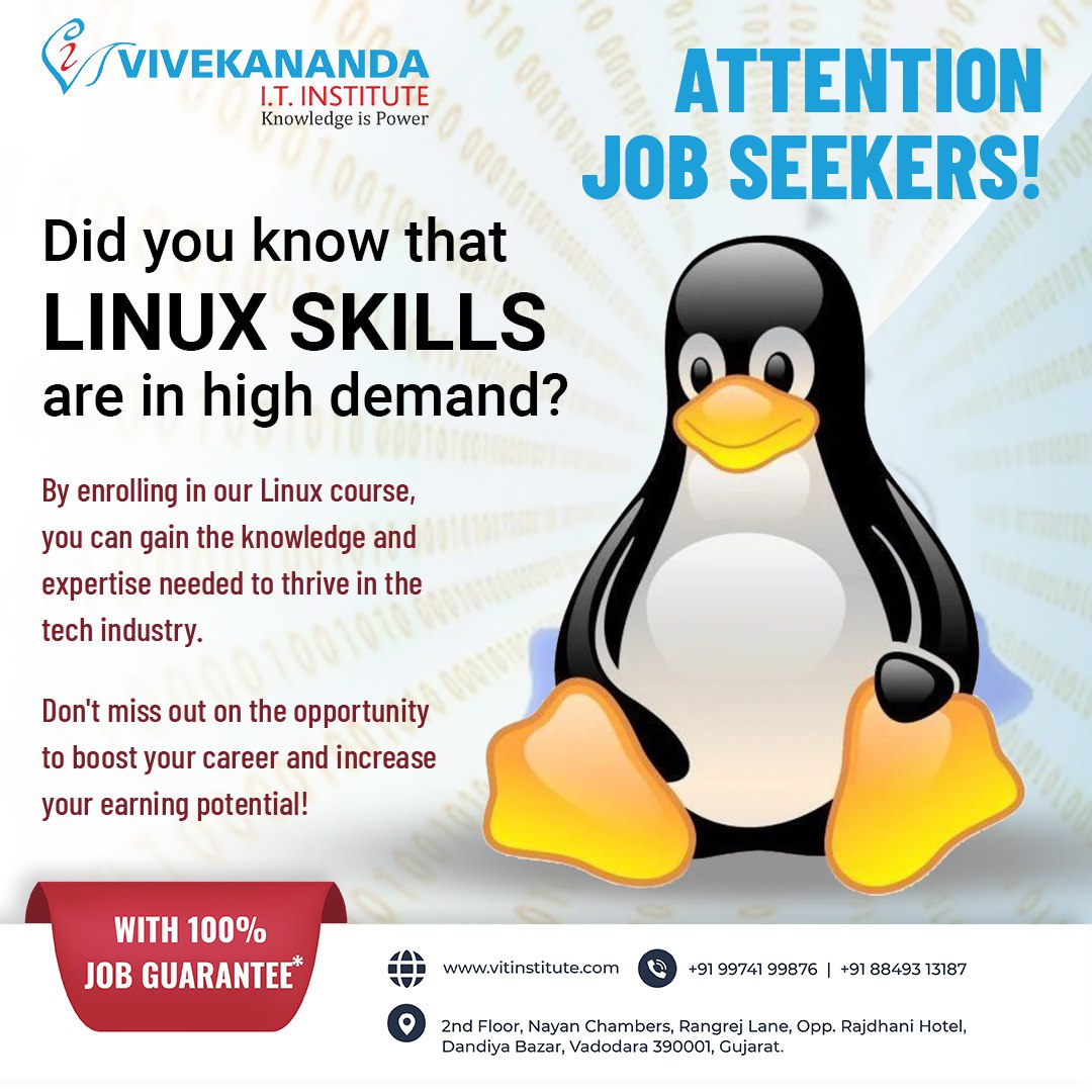vitinstitute's tweet image. Linux is one of the most widely used operating systems in the world, and it’s easy to see why!
If you want to get started on your career path as a software developer or tester, we can help.
Visit : vitinstitute.com
#linux #linuxcertificationcourse #linuxcertification