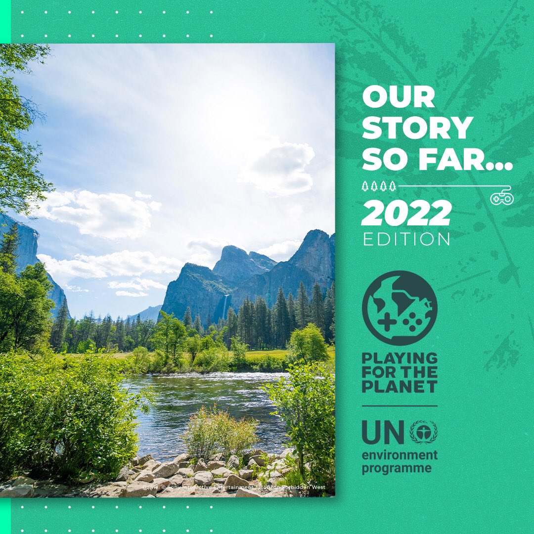 P4PAlliance's tweet image. The Playing for the Planet 2022 Annual Impact Report is out today 🌍

Dive in to read more about how the gaming industry is coming together to act on climate 🤝

Facilitated by @UNEP 🇺🇳

Read the full report here ⬇️
bit.ly/3J6oUti

#Playing4ThePlanet #ClimateAction