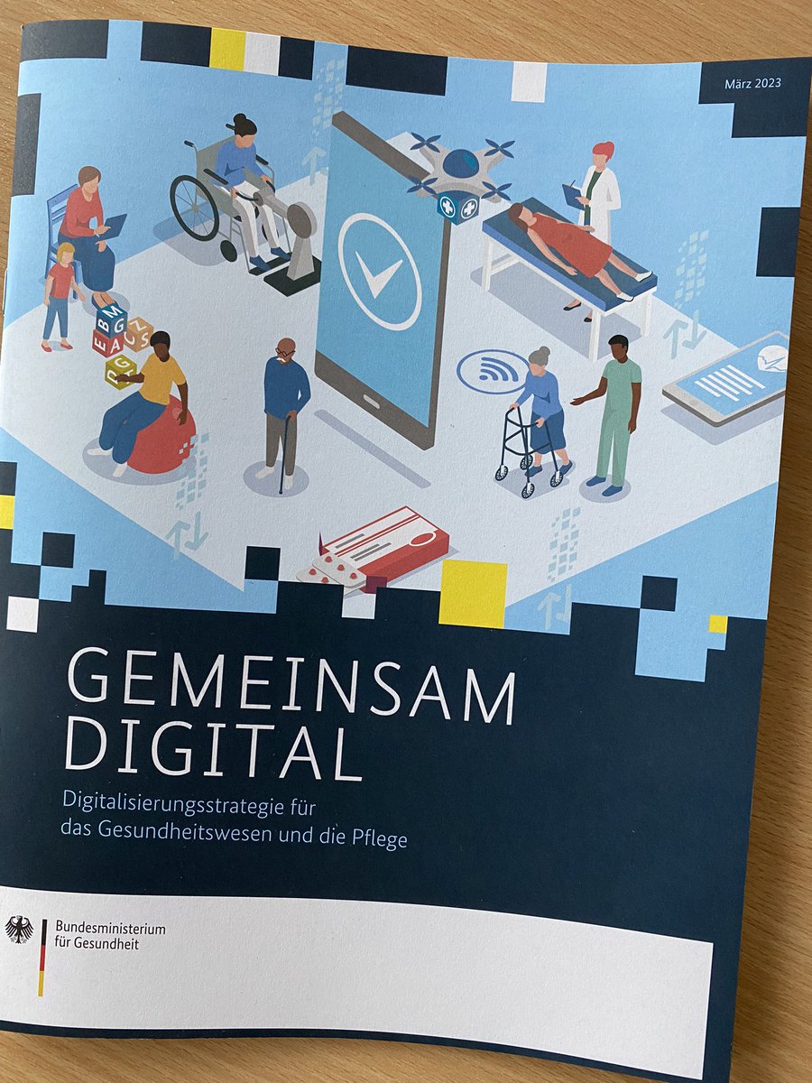 Nach 6 Monaten intensiver Arbeit mit &gt;500 Personen aus Gesundheitswesen und Patientenvertretung ist sie da: die #Digitalisierungsstrategie für das #Gesundheitswesen und die #Pflege. Kerninhalte: #ePA für alle, #Gesundheitsdaten für #Forschung, #digitaleVersorgungsprozesse