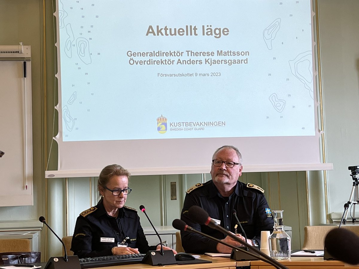 Alltid mycket trevligt och intressant när Kustbevakningen besöker försvarsutskottet. Bra diskussioner om massor med saker: Utbildningsbehov, bemanning, civilplikt, kontakt med frivilligorganisationer, händelserna runt Nordstream och vattenskotrar. Utskottet ställer frågor fritt!