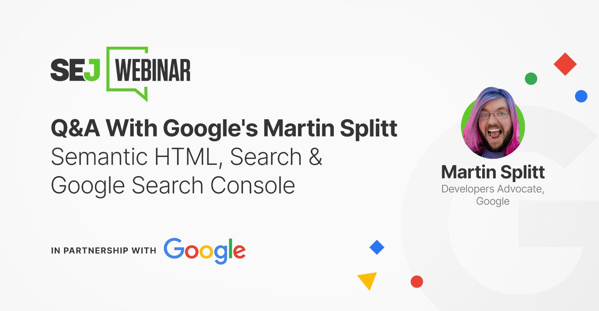 Tady1984's tweet photo. Q&amp;A With Google’s Martin Splitt: Semantic HTML, Search &amp; Google Search Console via @sejournal, @lorenbaker https://t.co/uUVNhfZx2X https://t.co/xcH9ahrbs9