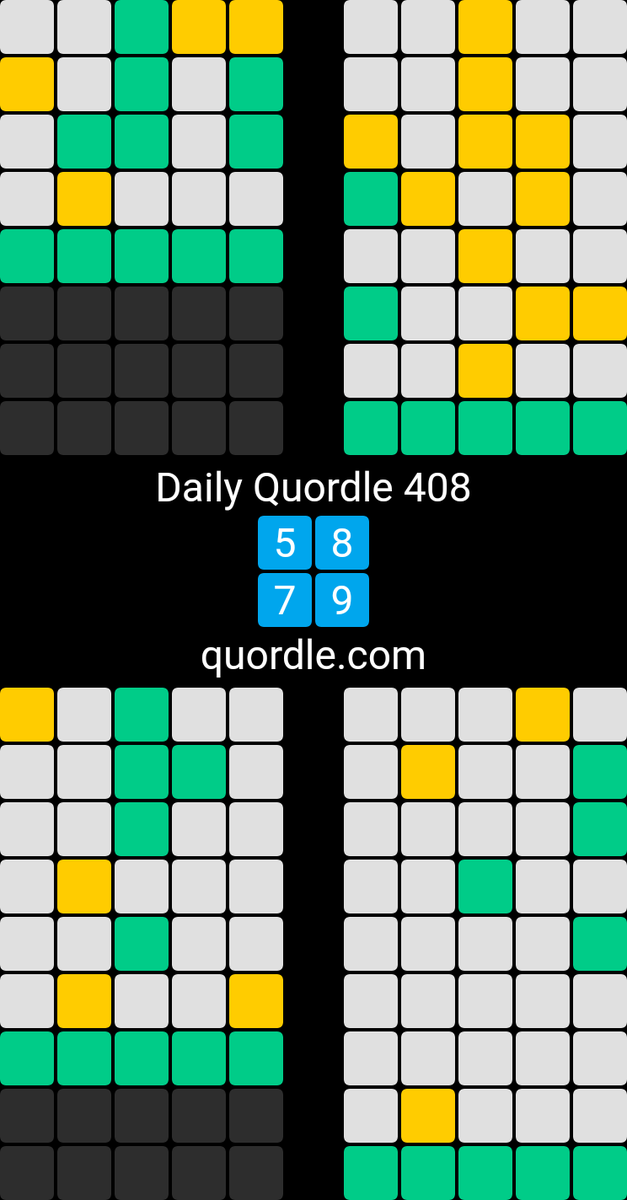 loracarol's tweet photo. Daily Quordle 408
5️⃣8️⃣
7️⃣9️⃣
https://t.co/OWBo0IcBsL https://t.co/iu621ZvI5a