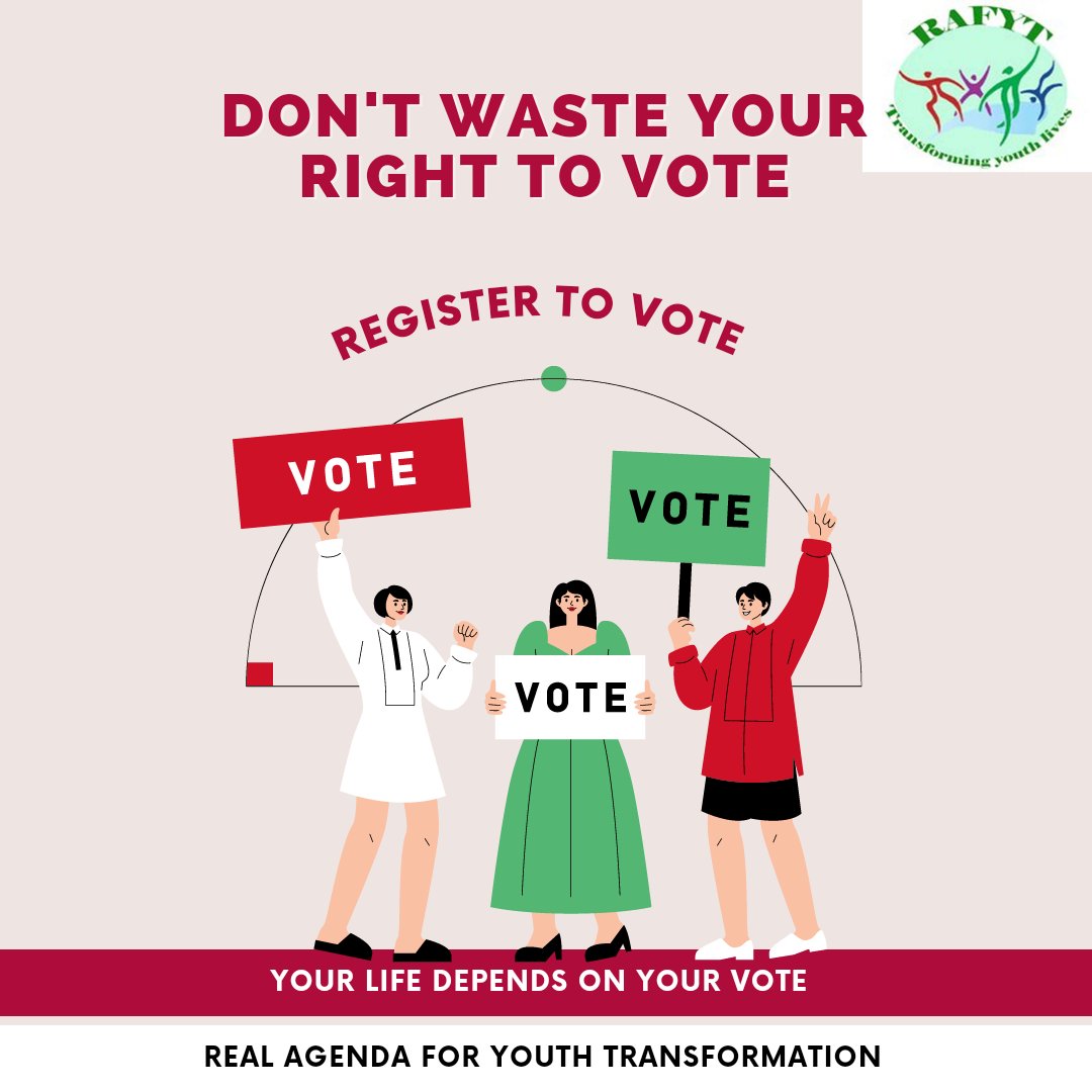 Don't waste your right to VOTE. Your life depends on your VOTE.
#RegisterToVoteZW #Pledge2VoteZW 
@ZESN1 @OSISA @crisiscoalition @NDI @CAID_Zimbabwe @HealZim  @SAPST @NYDT1 @NEDemocracy