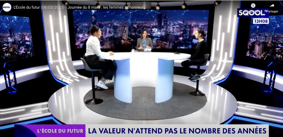 #8mars <a href="/marjoriepaillon/">Marjorie Paillon</a> recevait sur #LecoleduFutur #SqoolTV, Allyah Semiai, #lesMargaret Junior 2022 et Inaya Yoga, finaliste 2023 du Prix les Margaret 2023. #InvestinHer

📺 sqooltv.com/videos/lecole-…