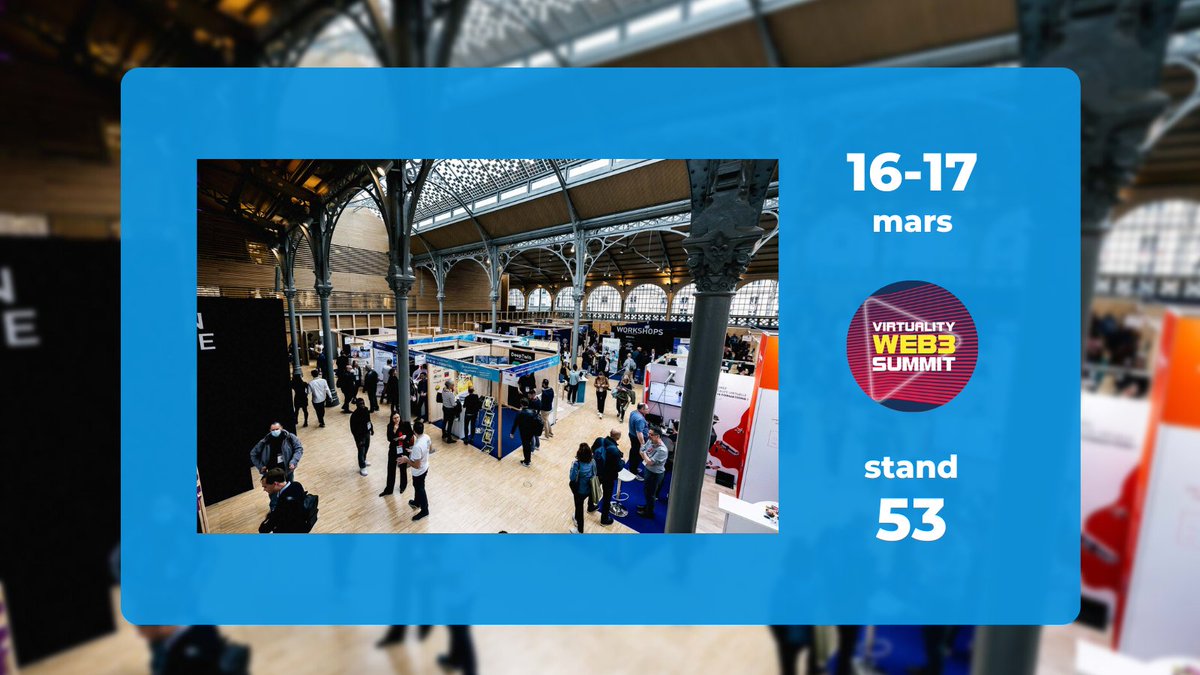 rdv stand 53 au <a href="/Web3Virtuality/">Virtuality Web3 Summit</a> les 16 et 17 mars avec <a href="/EdtechFrance/">EdTech France 🇫🇷🇪🇺</a> 
virtuality.fr/fr/registratio…