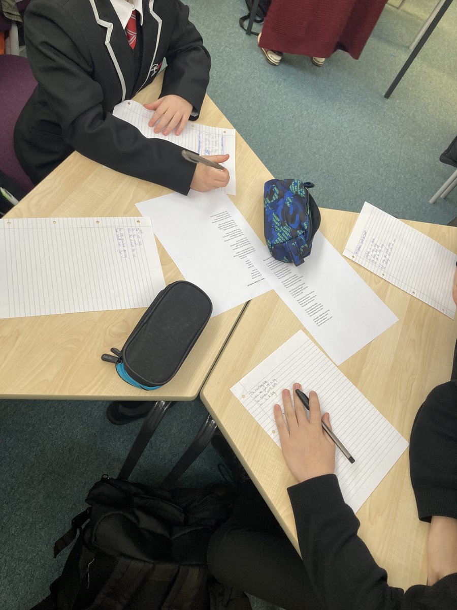 LibraryKCA's tweet photo. Students were chosen from our list of Bedrock superstars to participate in a workshop with Emilie. They worked on creating their own list poems, and wow they produced some amazing writing! https://t.co/WNEk4yB9L0