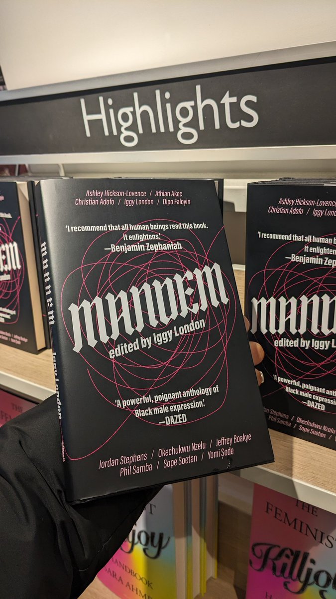 xNikkiyx's tweet image. First stop today was to see #MANDEM highlighted @Foyles in Tottenham Court Road.

If you're in the area, pop in and grab a copy of this fantastic, necessary essay collection by @iggyldn of vulnerable Black male expression.