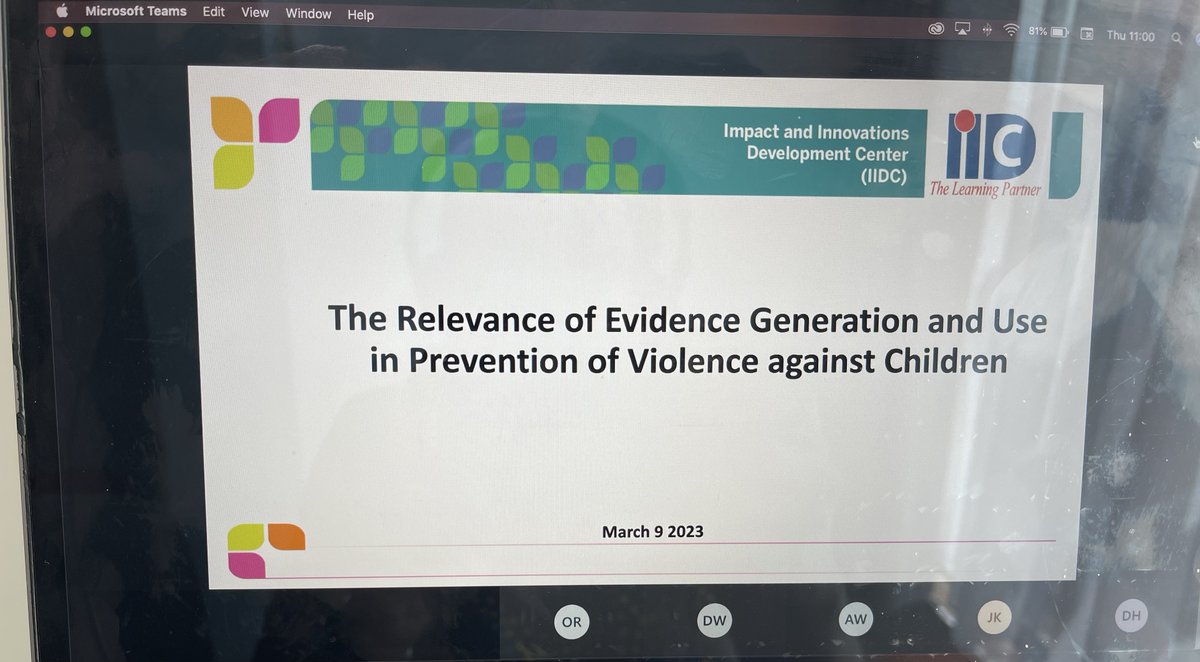 Enjoyed speaking at a session with program implementers at the Impact and Innovations Development Centre (IIDC), on the value of evidence generation and use in their work.
#EIDM #EvidenceUse #EvidenceGeneration #EvidenceCapacities