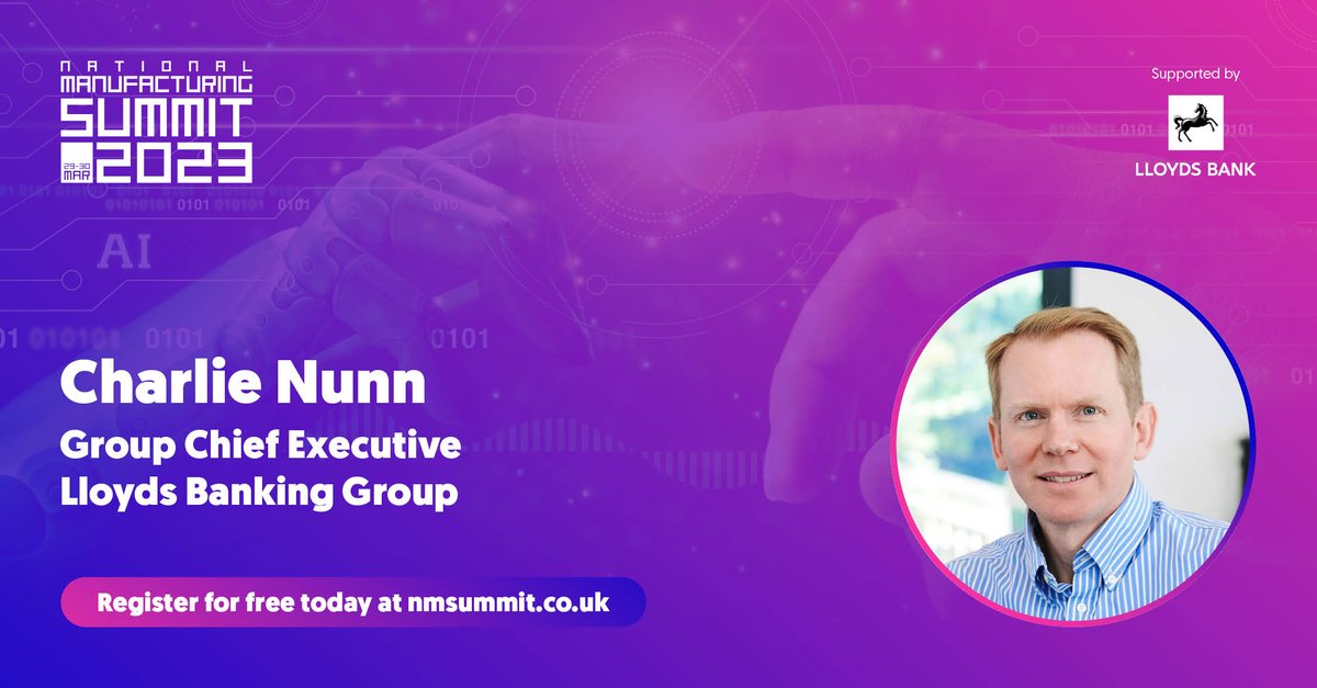 Thanks to Charlie Nunn, Group Chief Executive at Lloyds Banking Group, who joins our list of leading speakers at #NMS2023 

Find out more about the Summit's agenda and book your attendance now at nmsummit.co.uk

<a href="/LloydsBankBiz/">Lloyds Business</a>