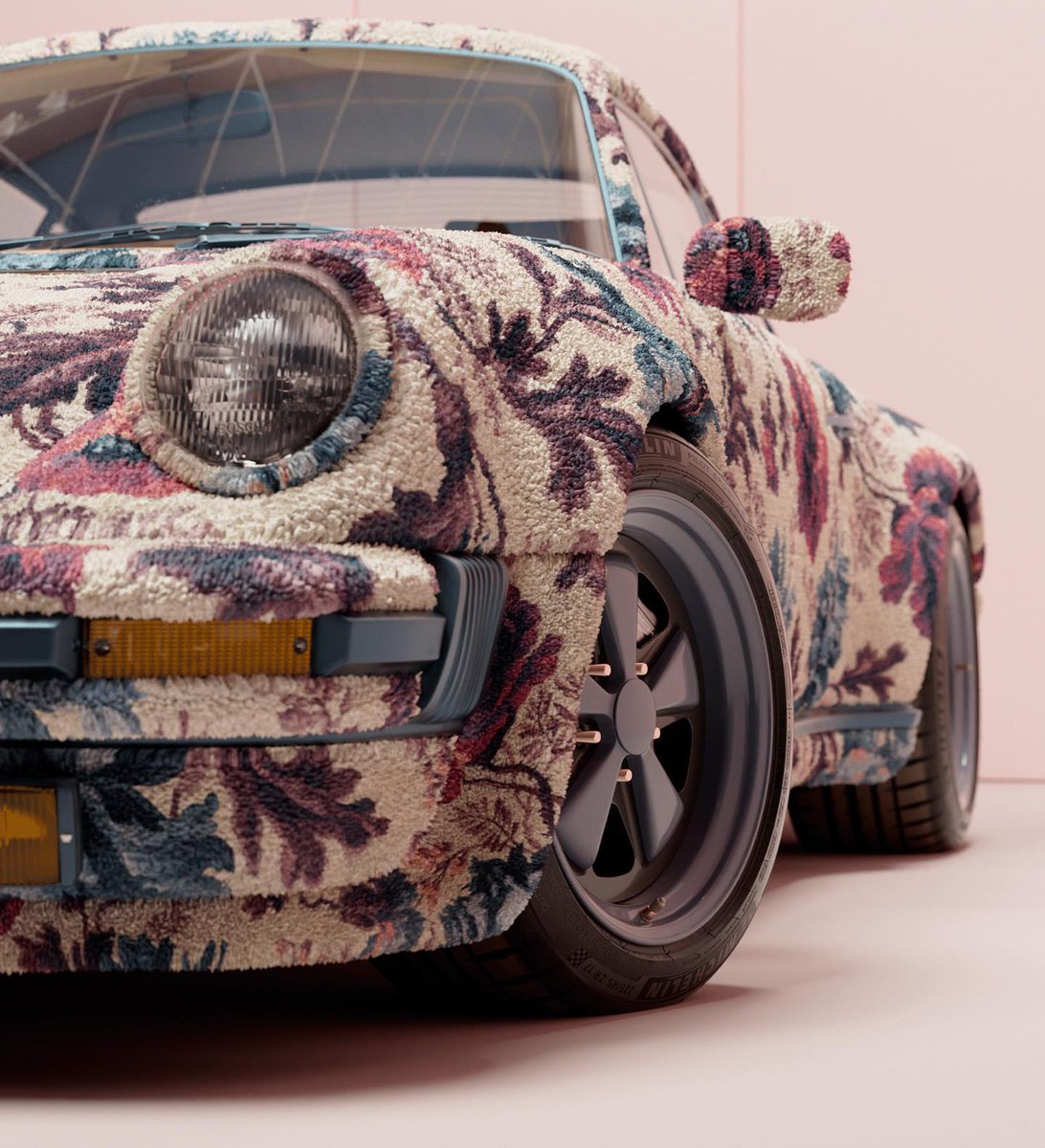 3D from Barcelona, has elevated his latest research in fabrics and textiles to new heights. His exceptional blend of art direction and the timeless aesthetic of a #Porsche 911 is a sight to behold, showcasing his extraordinary talent and meticulous attention to detail.