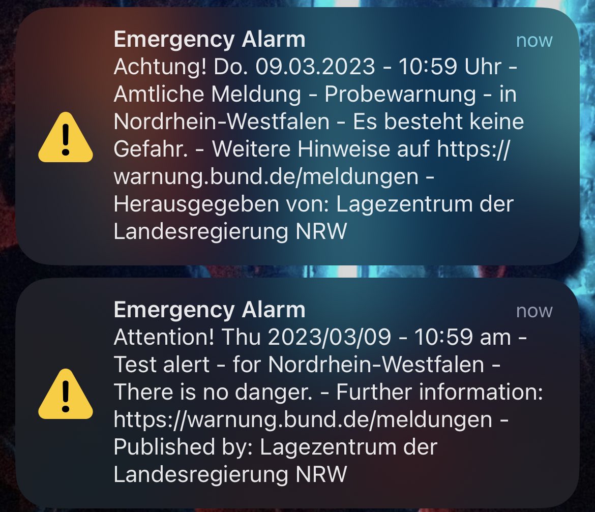 Probealarm immer super, wenn man gerade unter der Dusche steht