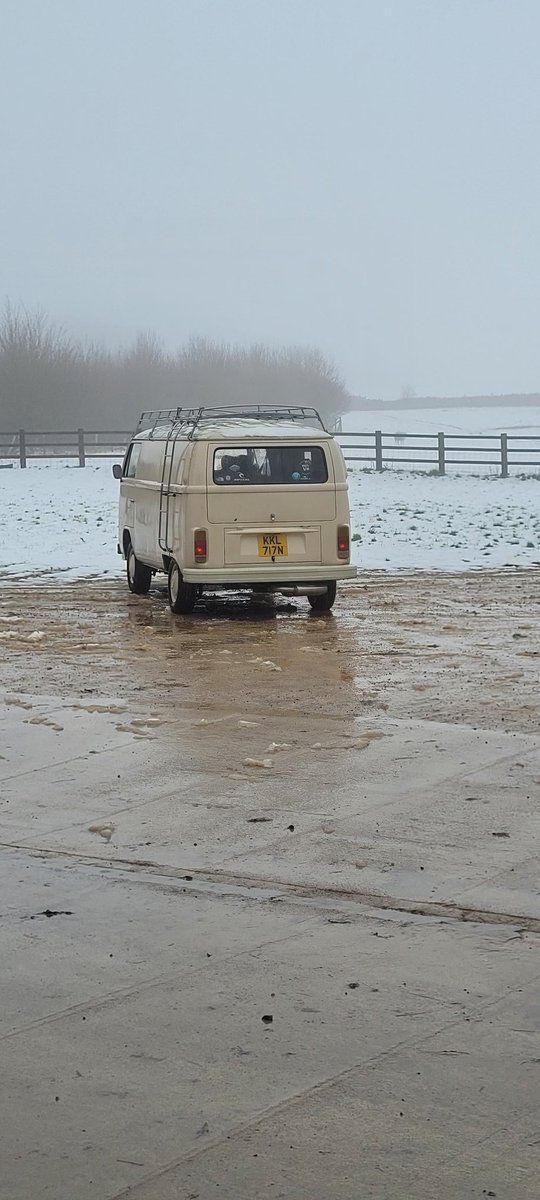 Look what turned up at work. I feel intimidated  😄 #vwt2 #panelvan