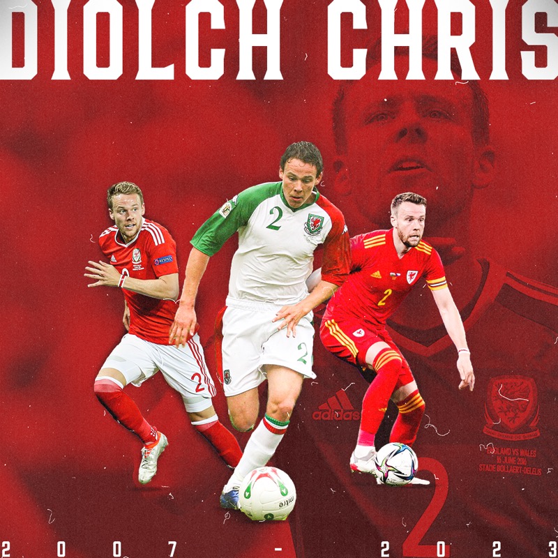 FAWales's tweet photo. 🏴󠁧󠁢󠁷󠁬󠁳󠁿 @Chrisgunter16 has today announced his retirement from the @Cymru Men's National Team.
 
#DiolchChris ❤️