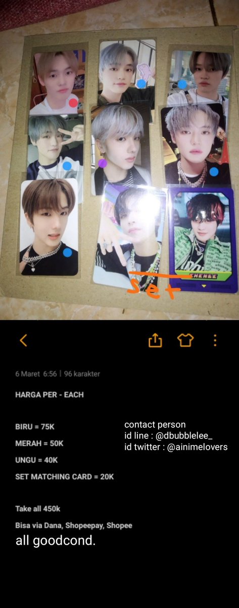 ainimelovers's tweet photo. @sellkpopfess Murce nih kak, Dom bekasi udh incl all + packing + gratong, all goodcond udah ready kamar juga, nanti dikasih freebies official juga aku mau stopcoll soalnya klo mau take all boleh negtip lgi dri harga take all nya terimakasih https://t.co/j7ks9qBU3y