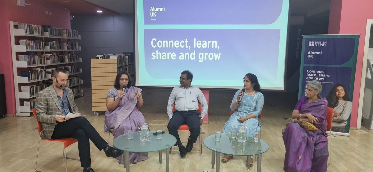 inBritish's tweet photo. We celebrated #IWD2023 @inBritish #Chennai with a lively discussion with our panellists @drumaram_ram  @Veena06894323 @DrPShanmugam2 , and R. Ramachandran @kalakshetrafdn . Great to have #UKAlumni on panel and in audience. Thank you @AChadwick01  for chairing. @JanakaP https://t.co/R7y0aHjE4Q