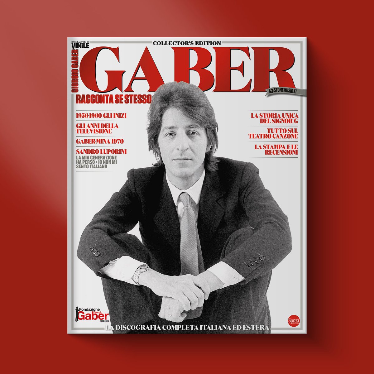 Da oggi nelle migliori edicole, finalmente “Gaber racconta se stesso”, la nuova rivista monografica edita da <a href="/SpreaEditori/">Sprea Editori</a> dedicata al Signor G. con contenuti d’epoca, recensioni, foto, articoli e interviste, per celebrare il ventennale dalla scomparsa.

sprea.it