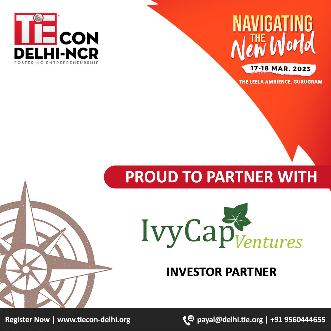 TiE Delhi-NCR (@tiedelhi) on Twitter photo We are proud to welcome <a href="/IvyCapVentures/">IvyCap Ventures</a> as Investor Partner for #TiEconDelhi2023.
#TiEconDelhi2023- your Toolkit for Entrepreneurial Success.
Register: hub.tie.org/e/tiecon-delhi… | Mar-17,18 We are proud to welcome <a href="/IvyCapVentures/">IvyCap Ventures</a> as Investor Partner for #TiEconDelhi2023.
#TiEconDelhi2023- your Toolkit for Entrepreneurial Success.
Register: hub.tie.org/e/tiecon-delhi… | Mar-17,18