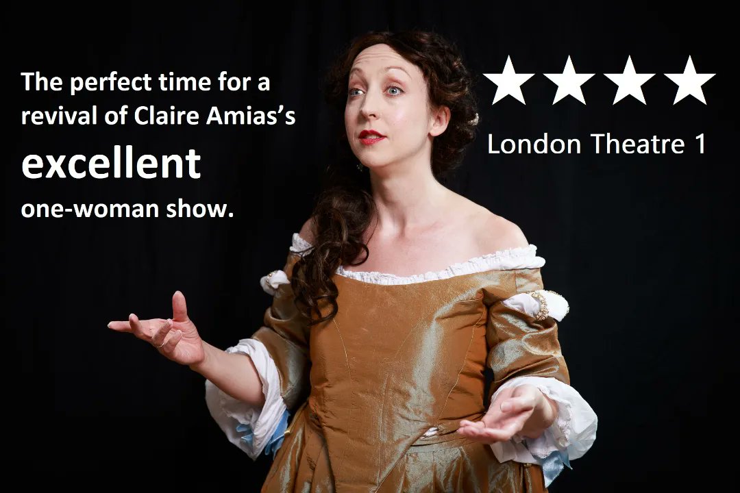ClaireLAmias's tweet photo. The last chance to see #TheMasksofAphraBehn in London is on 19 March at 5pm @JSTheatre
Find out about this brilliant woman, how she became 'the 1st professional female writer' and her time as a spy. See you there! 
https://t.co/BsKNycJmCK 
#aphrabehn #theatre #writer #spy https://t.co/KC4zjDjtSm