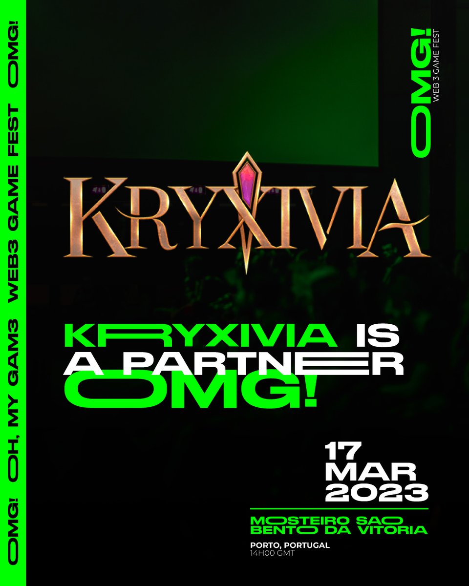 📢 Awesome Sauce! 🎮

<a href="/kryxivia/">Kryxivia Game</a> is a partner at Oh, My Gam3 Web3 Festival, this means you get a chance to try out the Kryxivia Game for yourself!👀

Are you really gonna miss a chance to get your hands and fingers on this Magic Web3 Game??🌎 🧙

omgporto.com

 #OMGam3